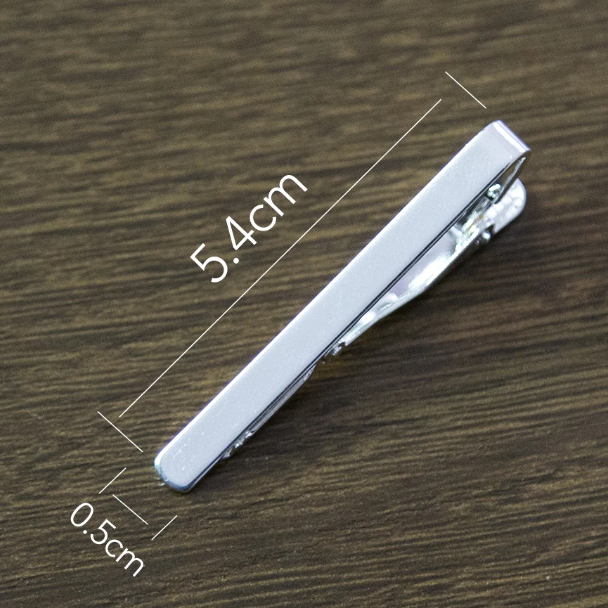 New Simple Fashion Style Tie Clip for Men Metal Tone Simple Bar Clasp Practical Necktie Clasp Tie Pin for Mens Gift