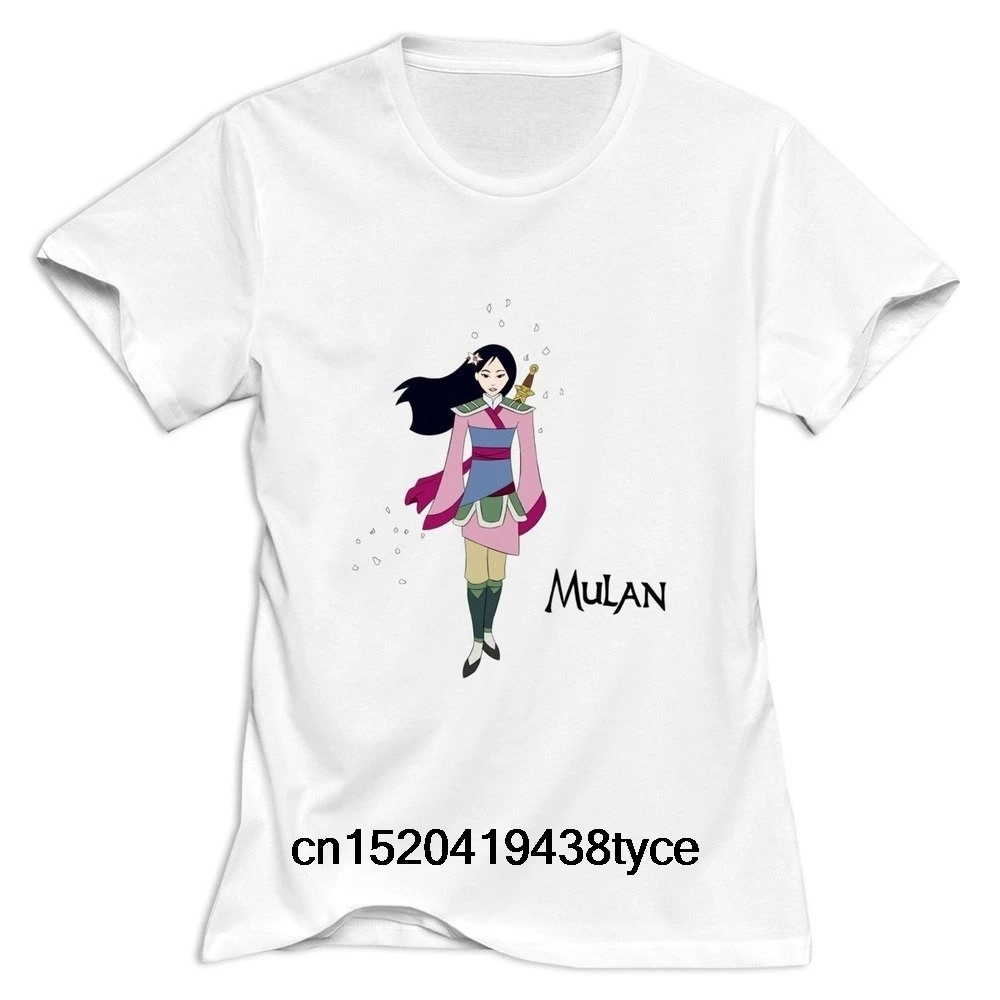 

Mulan Logo Short Sleeve Female T Shirt DeepHeather Fashion Style By Rahk
