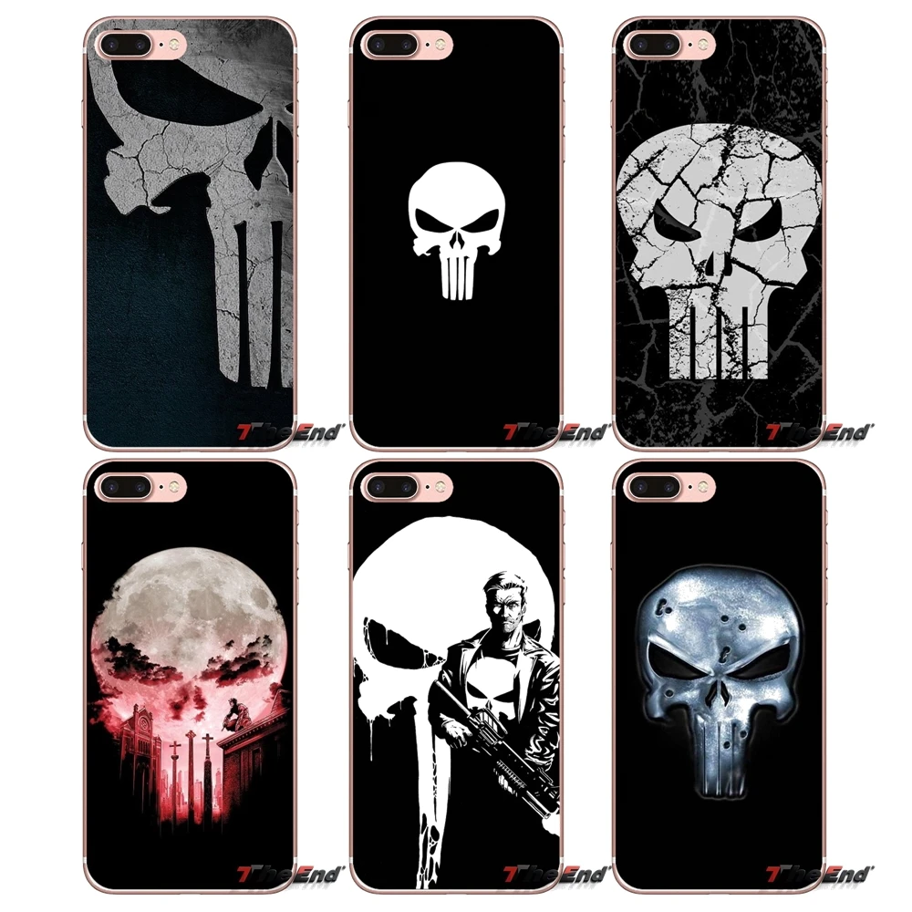 

the punisher skull Soft TPU Cell Phone Case For Samsung Galaxy S9 Plus Note 8 One Plus oneplus 5T Meizu M5s LG V30 HTC U11