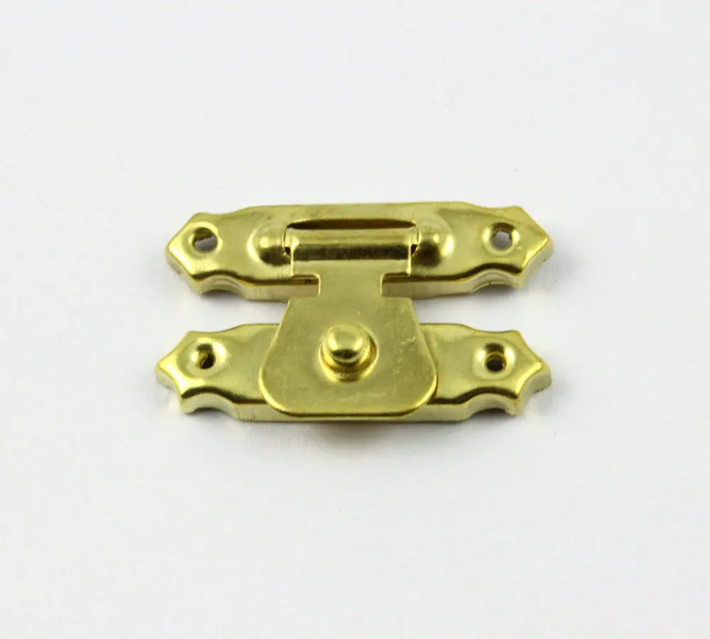 Gold Jewelry Box Latch Lock Gift Box latch 29x16mm with Screwsin Hasps from Home Improvement on