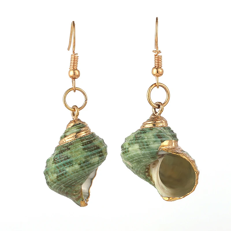 

Vintage Shell Drop Earrings Bohemian Beach Round Handmade Earring for Woman 2019 Fashion Woman Jewelry