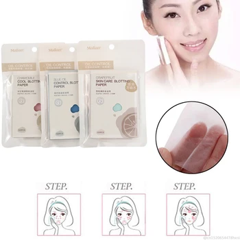 

100sheets/pack Facial Oil Blotting Sheets Paper Chamomile Grapefruit Blue Cleansing Face Oil Control Absorbent Paper Makeup Tool