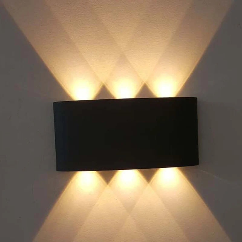 

Jiawen Aluminum 6W Led Wall Light UP & Down LED Stair Bedside Lamp Bedroom Wall Sconce Light Porch Stair Lamp AC 85-265V