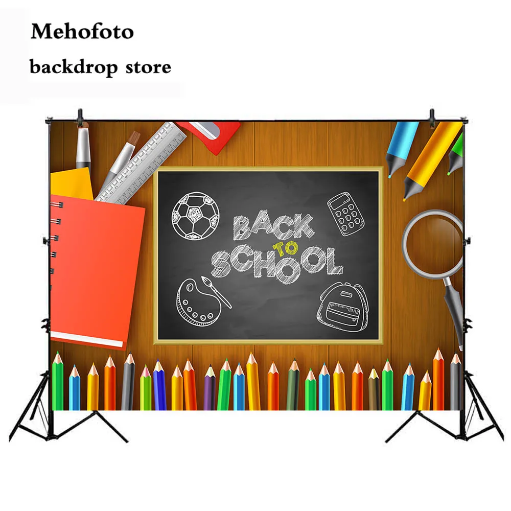 Mehofoto Back to School Backdrops карандаши фото фон для фотостудии с компьютерной печатью