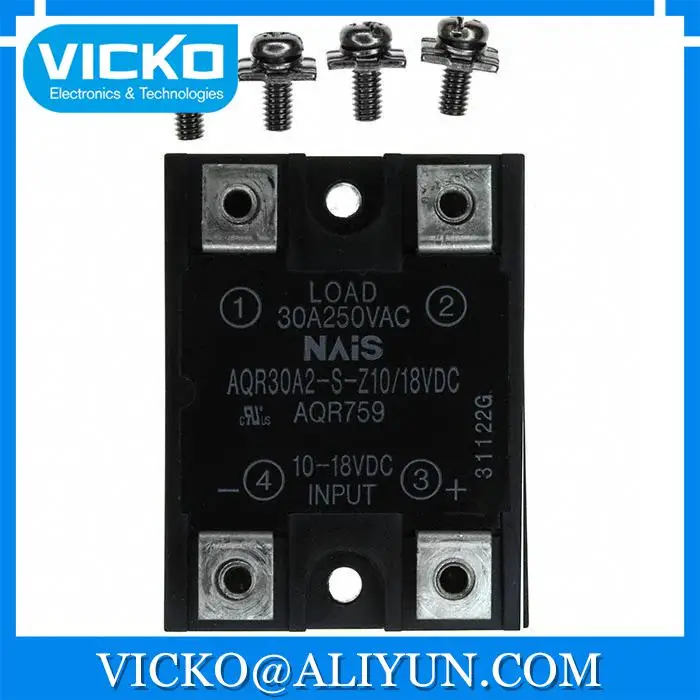 

[VK] AQR30A2-S-Z10/18VDC SSR ZC 30A 75-250VAC 10-18VDC Relays