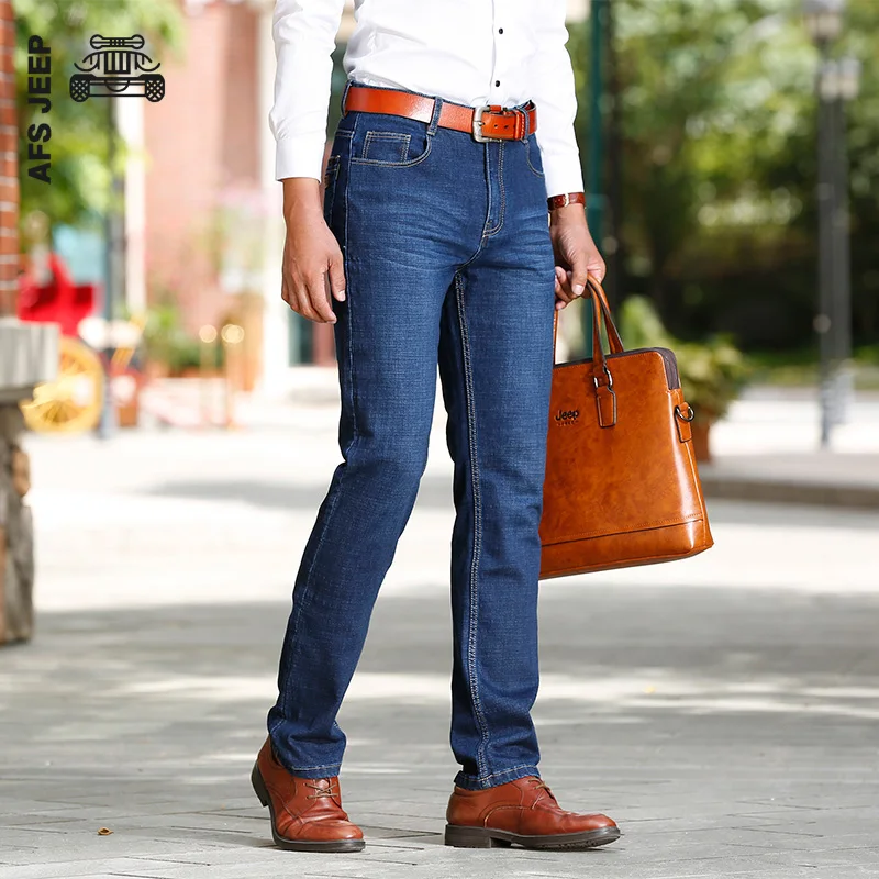 2017 Work Office Jeans Men Pants Long 