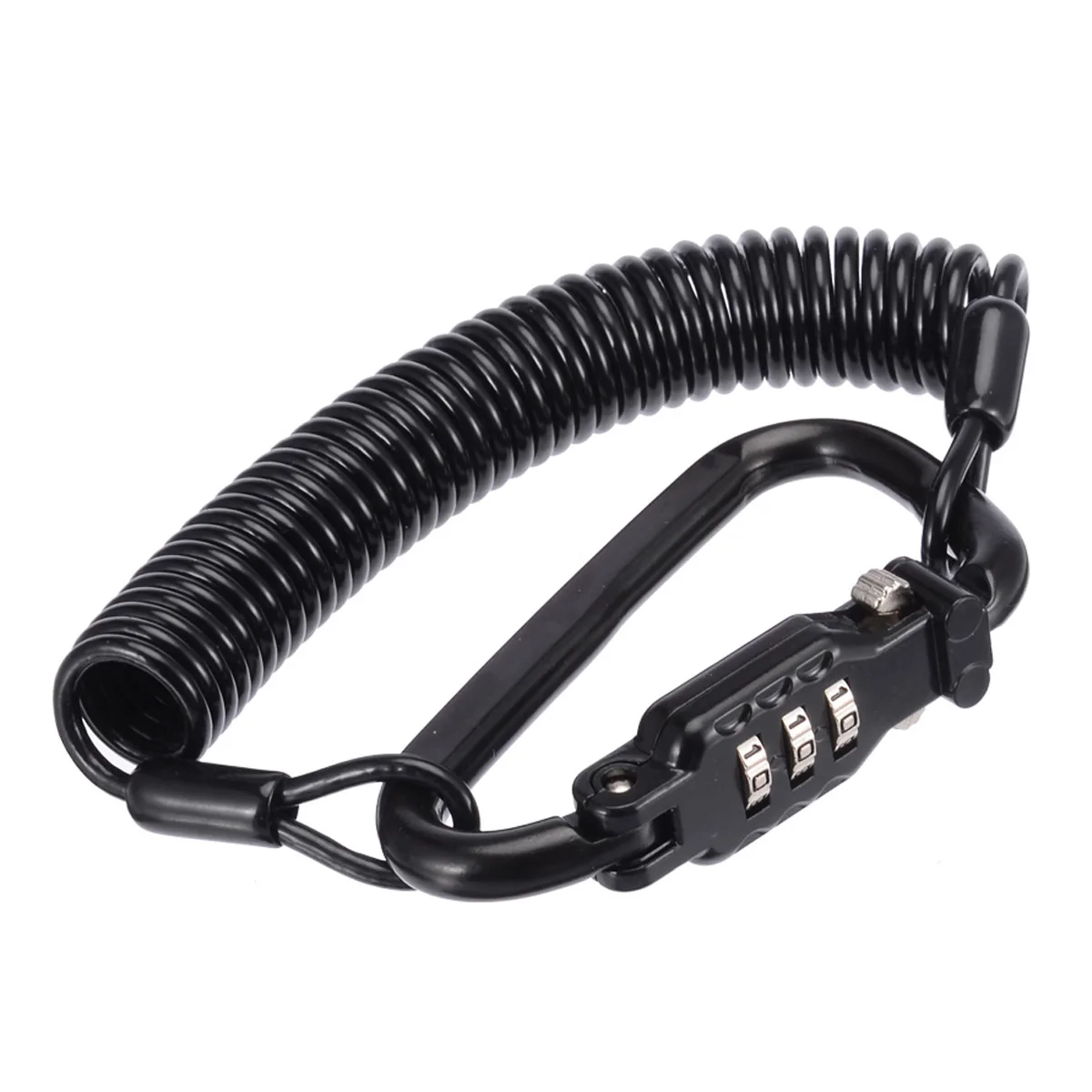 Mayitr 1pc Universal Motorcycle Helmet Lock Helmet Combination Lock with T-Bar Black for Locks & Latches