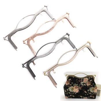 

Fashion Bags Handle Handbag Clasp Lock Arch Frame Accessories 27cm Metal DIY Coin Purse Bag Handle 4 Colors