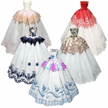 NK/1 предмет; модное свадебное платье принцессы ручной работы для куклы Барби; платье для маленьких девочек на день рождения; лучший подарок для детей; JJ
