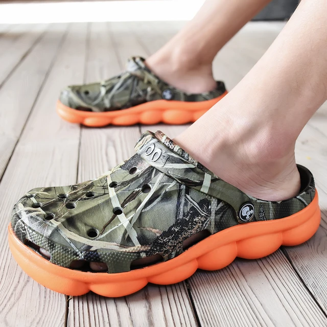 Allwesome Croc Shoes Men Summer Jelly Sandals Platform Massage