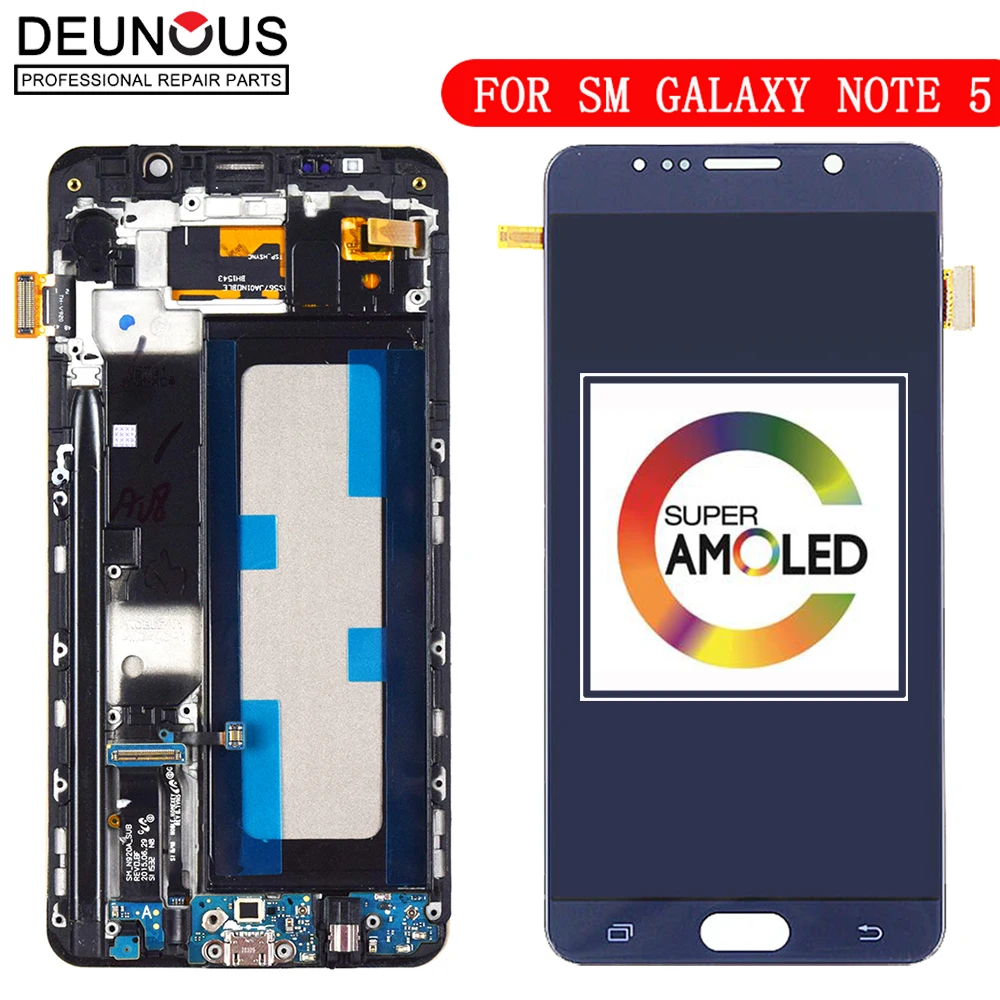 OLED Дисплей для samsung Galaxy Note 5 ЖК-дисплей дигитайзер сенсорный экран для samsung Note 5 N920V N920T N920P ЖК-дисплей Экран