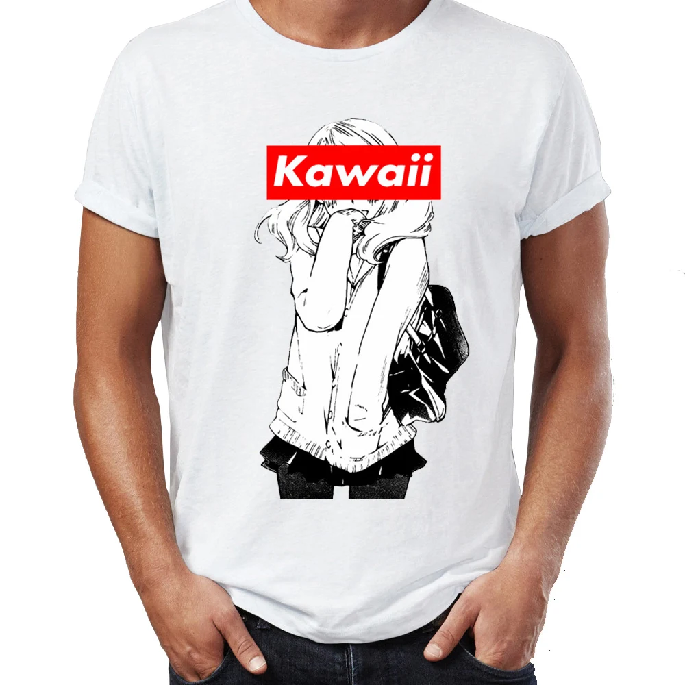 Мужская футболка Senpai Anime Girl Nerdy Funny Tee|Футболки| |
