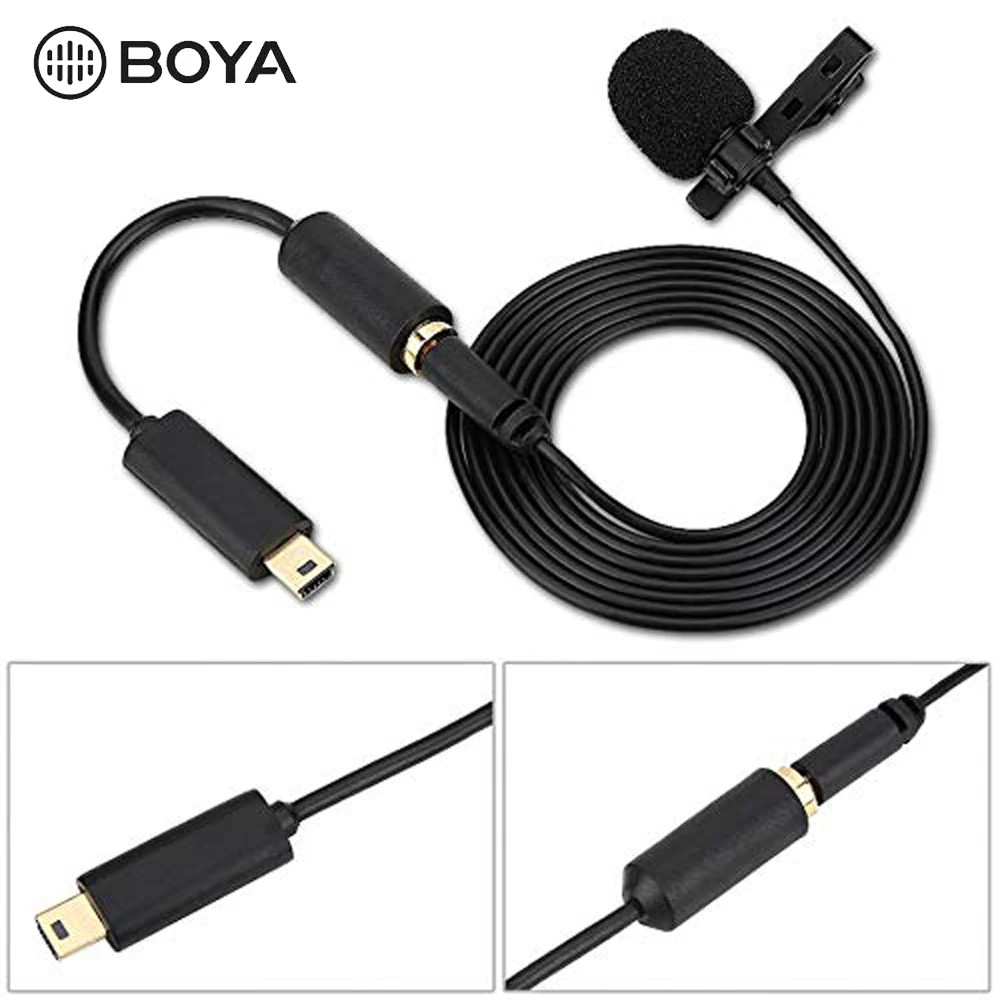 BOYA LM20 BY-LM20 Pro 3,5 мм клип спортивный внешний микрофон клип микрофон Mini USB для GoPro Hero 4 3+ 2 видео