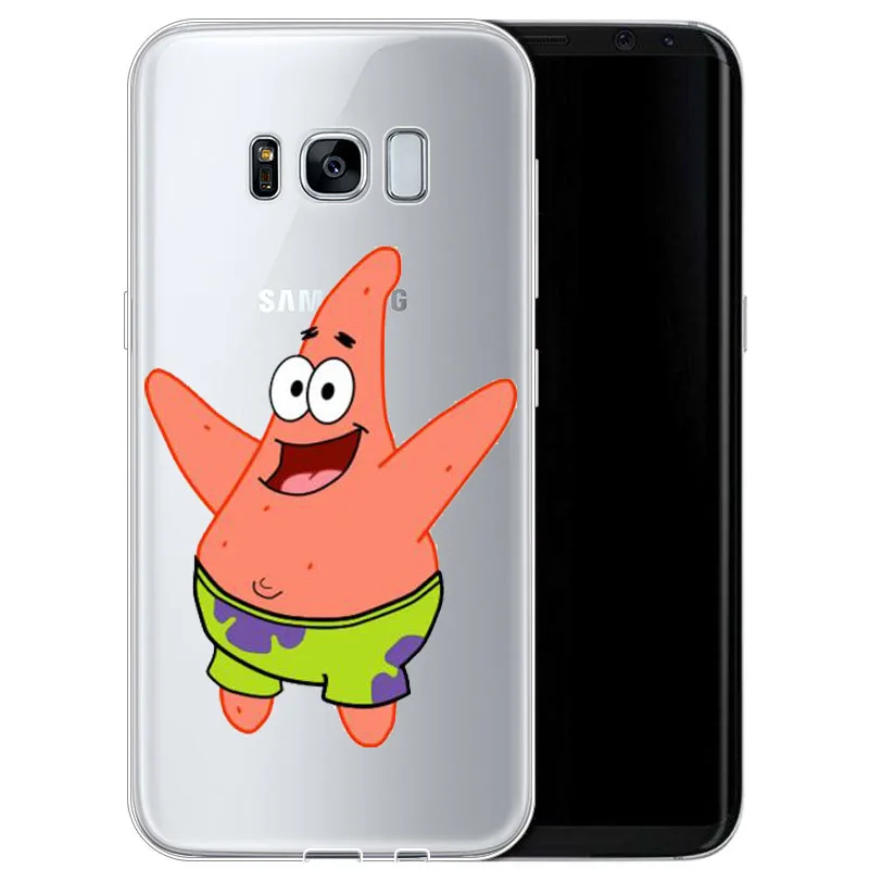 Губка Боб Квадратные Штаны ТПУ для Samsung Galaxy A3 A5 A7 J3 J5 J7 2016 2017 A9 A8 Мягкий силиконовый