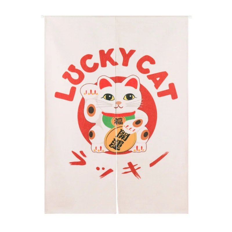 Для украшения дома Maneki Neko/Lucky Cat Дизайн хлопок и лен японский стиль Норен Дверной Занавес подвесной гобелен - Цвет: A2