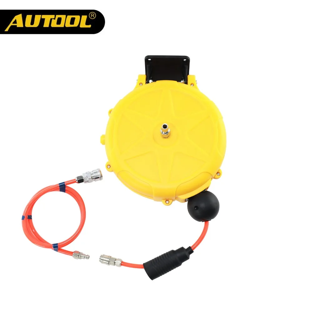 

AUTOOL Mini Retractable Reel Car Washer Automatically Air Retractable Hose 8X5mm 10M Automotive Air Hose Reel Car Wahing Tool
