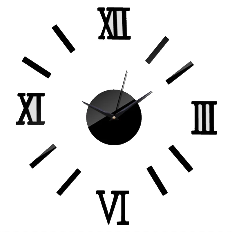 

2018 new hot wall clock Quartz watch diy clocks mirror acrylic art safe modern design 3d Home decor living room free shipping