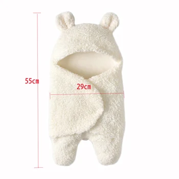 

1PC Blanket Baby Boy Girl Wrap Soft Newborn Infant Faux cashmere Sleeping bag hug Blanket 55cm*29cm