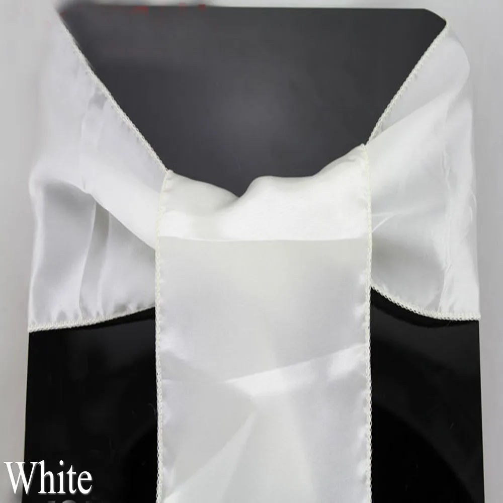 50 шт., 15x275 см атласные ленты для стульев галстуки-бабочки для свадьбы украшение домашний текстиль гостиничный Банкетный стул Декор