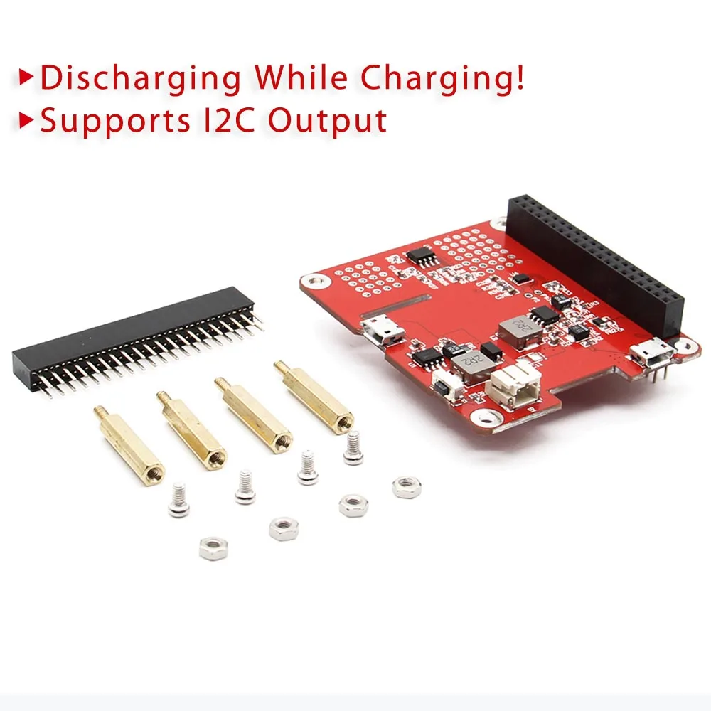 Raspberry Pi UPS HAT I2C Expansion Board / Lithium battery Power Supply ...