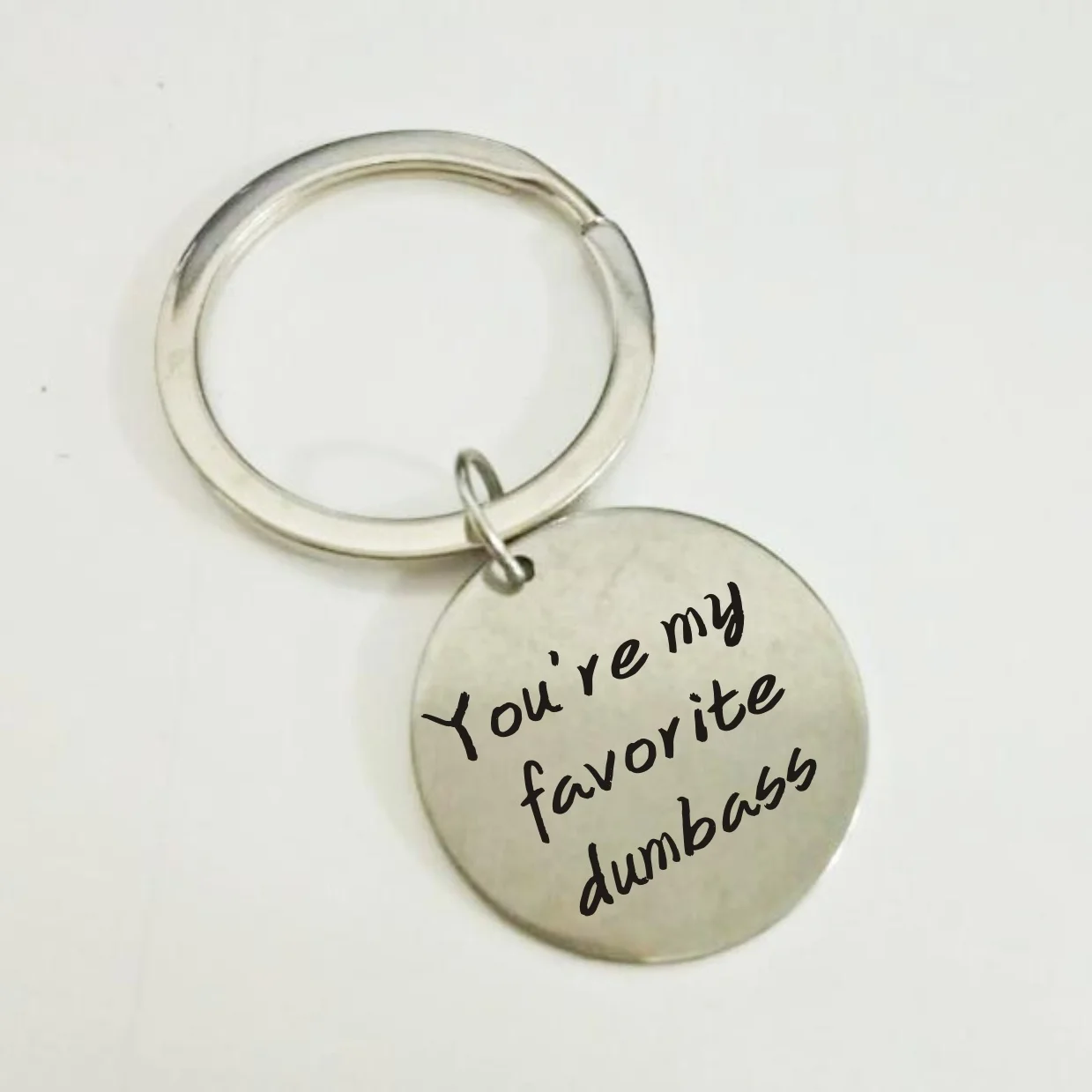 You're My Favorite Dumbass , Funny Keychain, Funny Man Gift, Funny Husband Gift, Funny Boyfriend