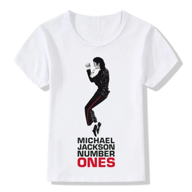 Майкл Джексон Bad дизайн детская футболка для мальчиков и девочек Рок н ролл звезда Топы футболка Дети Kpop крутая одежда ooo5145 - Цвет: whiteH