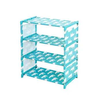 

1 Pc 4 Tiers Shoe Shelf Simply Installed Non Woven Fabric Shoe Storage Cabinet Shoe Organizer Shoe Rack for Entry Dormitory Home