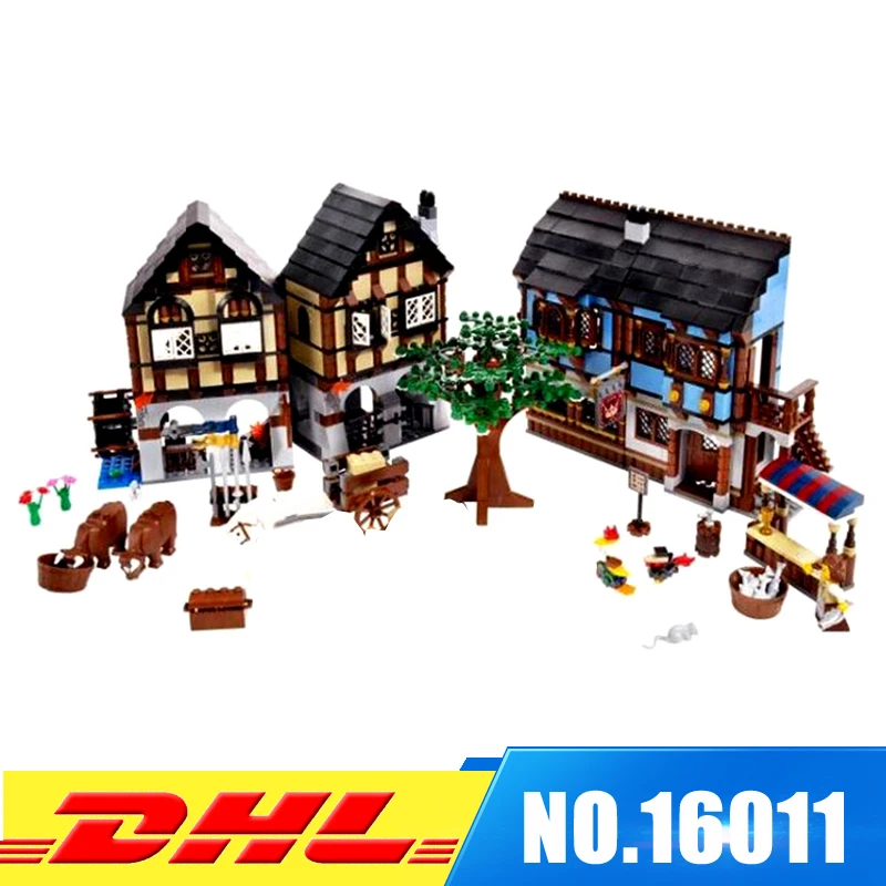 

DHL Fit For 10193 LEPIN 16011 1601Pcs Castle Series The Medieval Manor Castle Model Building Kits Set Blocks Bricks Toys Gift