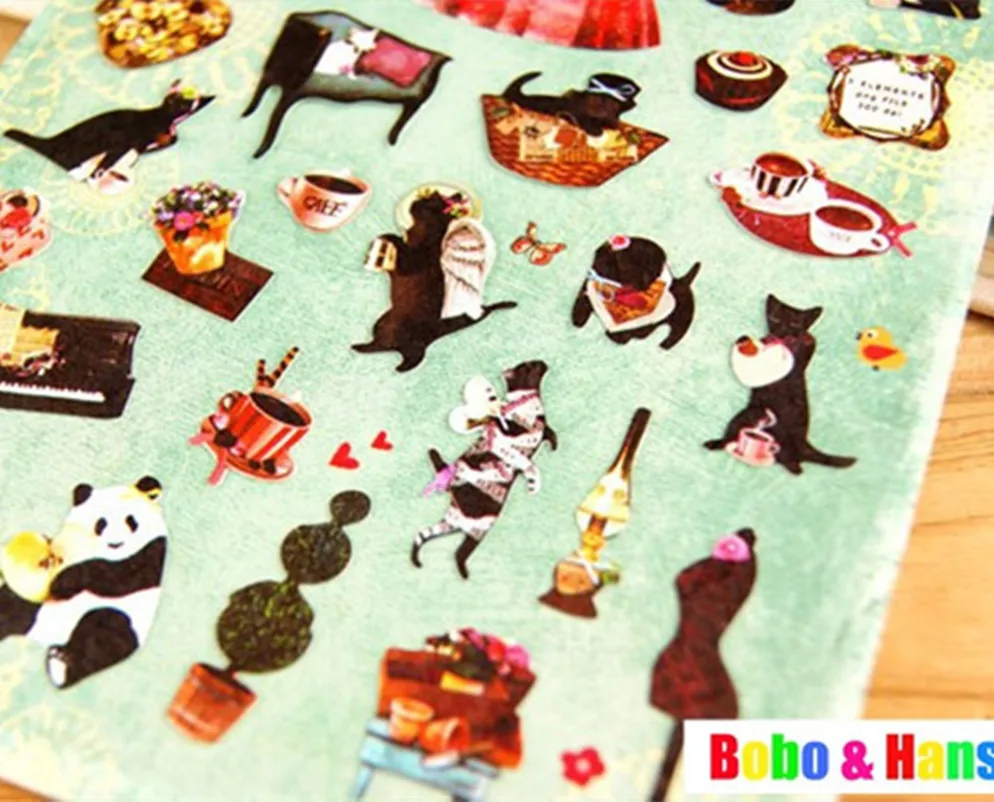 Новинка 1 шт./компл. забавная стильная бумажная наклейка Mrs cat|stickers style|stickers