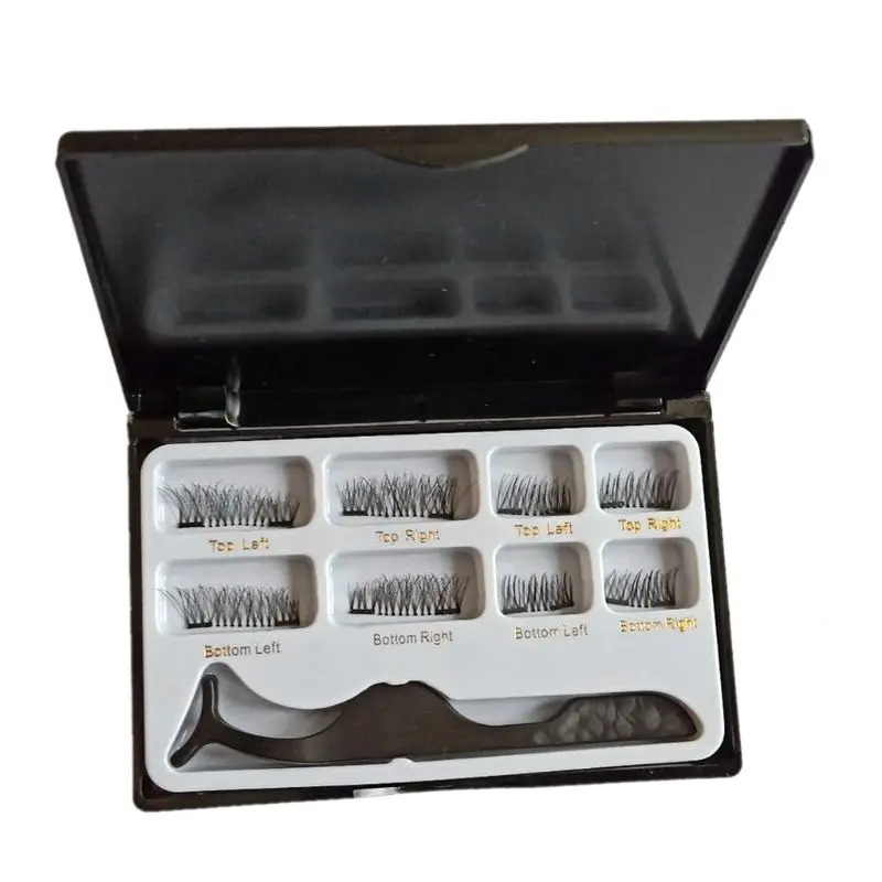 

4pairs Beauty Magnetic Eyelashes Natural Lasting False Fake Lashes Makeup Cosmetic