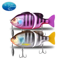 Isca de pesca topwater com giratório, isca flutuante articulada para pescar, 120mm, 50g, 140mm, 70g
