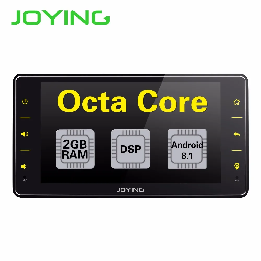 Clearance JOYING Offcial radio cassette record 6.2 inch Android 8.1 with free OBD with DSP autoradio HD Screen 2GB Ram GPS Navigation SWC 5