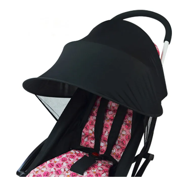 Детская защита от УФ-лучей ткань Rayshade чехол для коляски ветрозащитный непромокаемый солнцезащитный зонт-тент Shelter универсальные аксессуары - Цвет: Черный