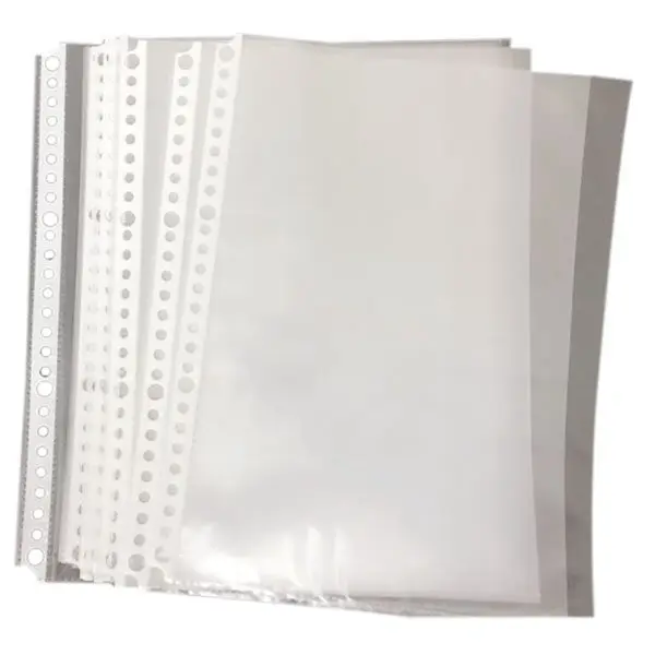 Упаковка из 200 А5 прозрачных перфорированных карманов-Пластиковые Поли папки