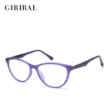 TR90 женские очки Рама кошачий глаз дизайнер оптические абсолютно прозрачный старинные близорукость очки кадр#2-YX0328-3