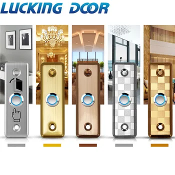 

LUCKING DOOR LED Light Stainless Steel Exit Button Push Switch Door Sensor Opener Release for Access Control
