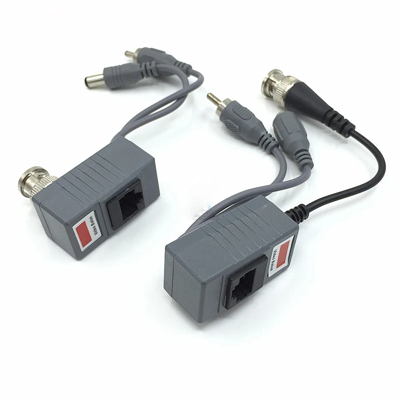  SSICON 5Pair CCTV CAT5/5E/6 Cavo Balun CCTV BNC Power Video Balun Passivo Balun Rj45 POE power Vide