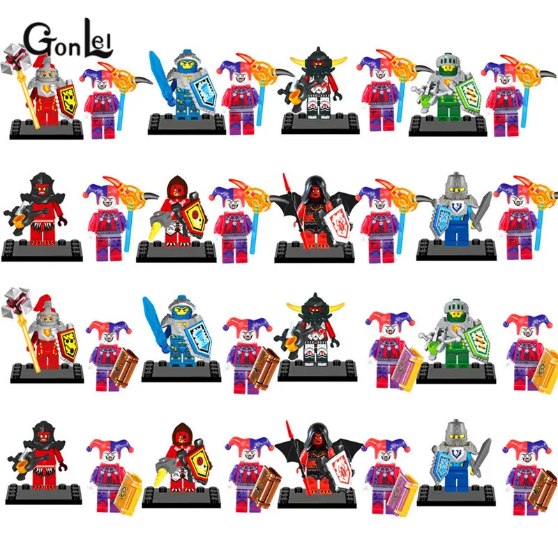 

16Pcs Ninja Nexoe Knights Future Shield Building Blocks Castle Warrior Nexus Toys Gift Compatibe with Nexos Knights Figures Set