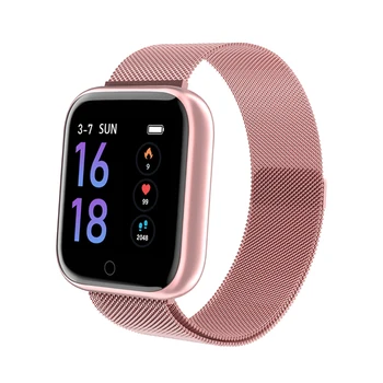 

Pink Women Girl Smart Watch Sport fitness tracker heart rate monitor blood pressure Measurement Smartwatch Men IP67 Waterproof