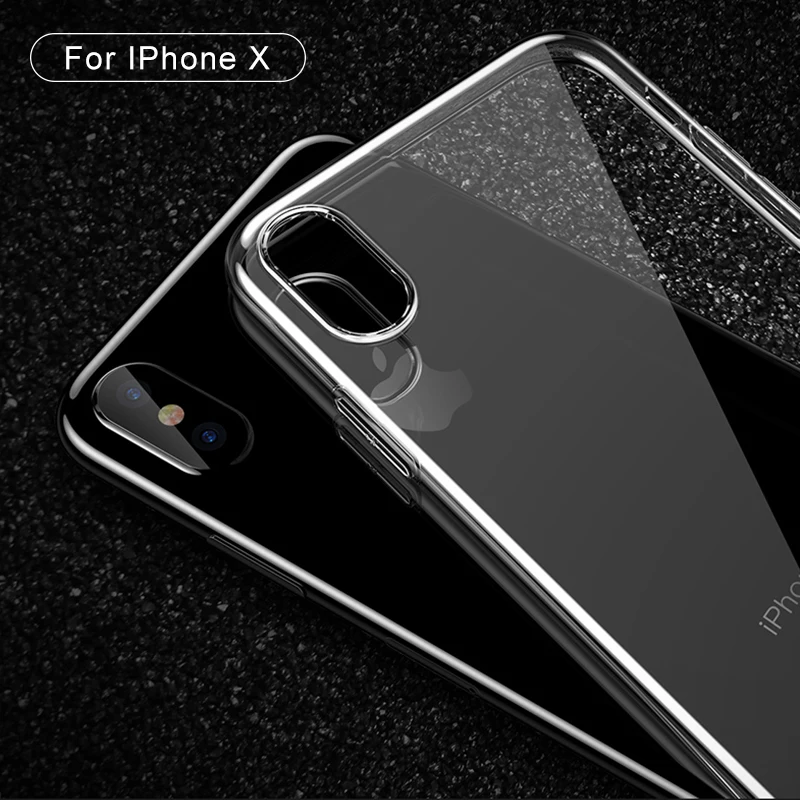 

Transparent Soft TPU Case Cover For iPhone X Xr Xs max 11 Clear Silicone Case For iPhone 7 8 6 6s Plus 5 5s 11 Pro Max Coque