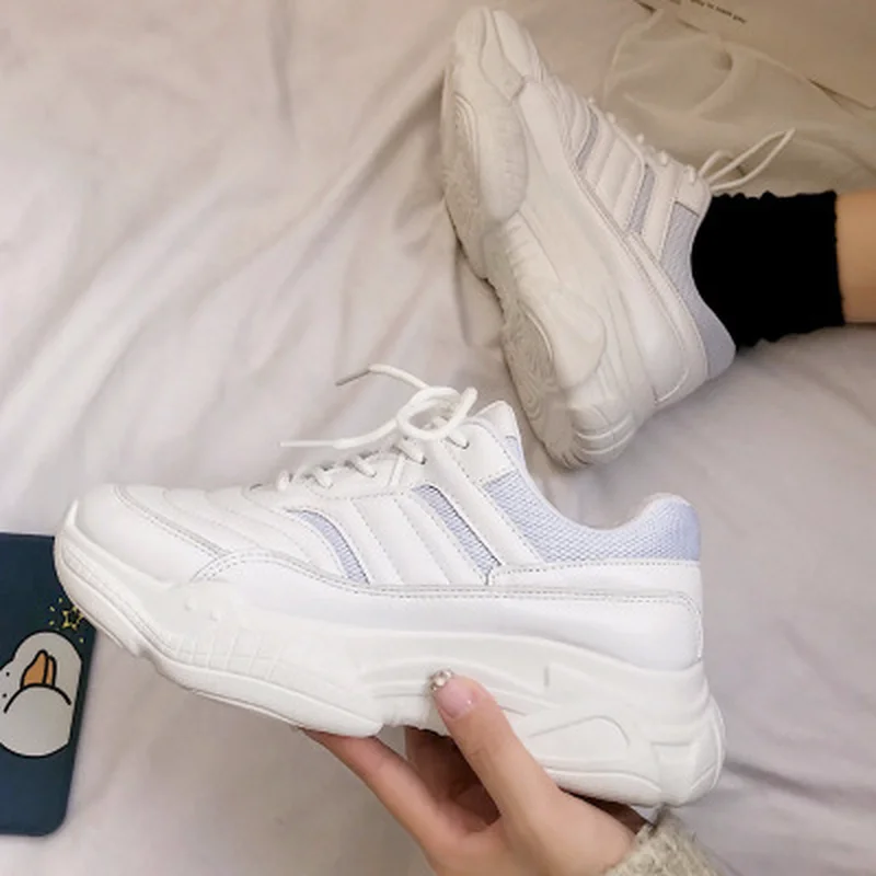 

Fashion Women Shoes Casual Shoes Spring Winter Sneakers Woman Brown Platform Chunky Sneakers Lady Trainers baskets femme A1-93