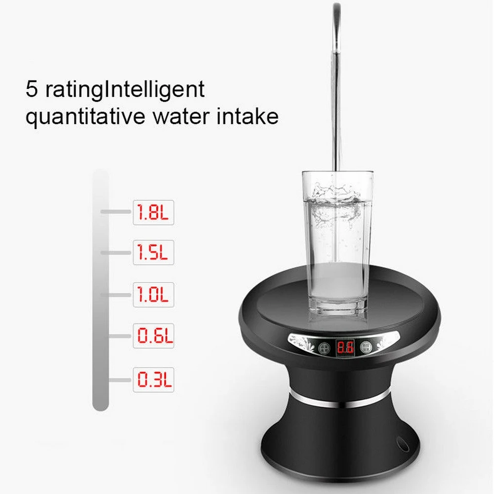 Беспроводной водяной насос для воды в бутылках USB Перезаряжаемый диспенсер для воды бытовой Электрический чистый ведро давление воды