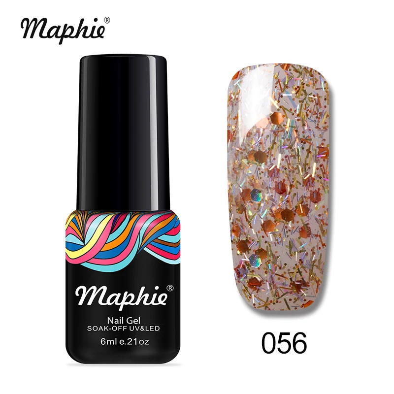 Maphie 6 мл УФ-гель для ногтей Красный Цвет гель светодиодный лак для ногтей лак замачиваемый салон лак для ногтей эмаль Полупостоянный светодиодный гель - Цвет: 056