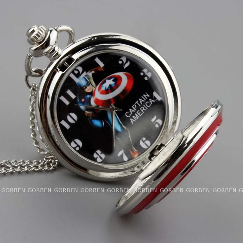 10 Captain America Pocket Watch