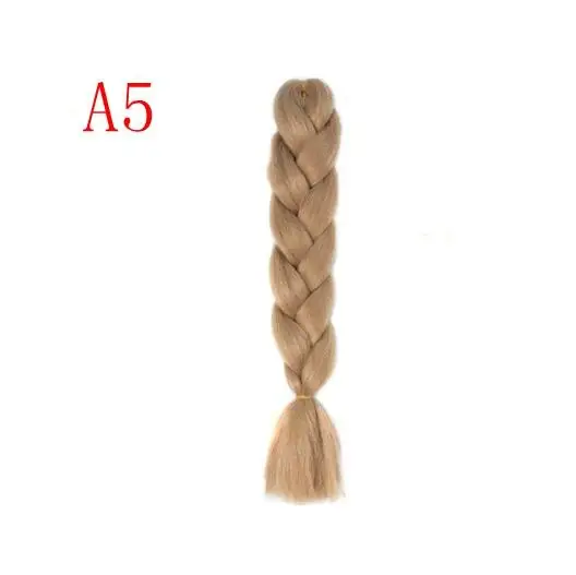 LISI волосы, Омбре, цвет, вязанные крючком волосы для наращивания, огромные косички, 24 дюйма, 100 г, синтетические косички волос, высокотемпературное волокно - Цвет: #33