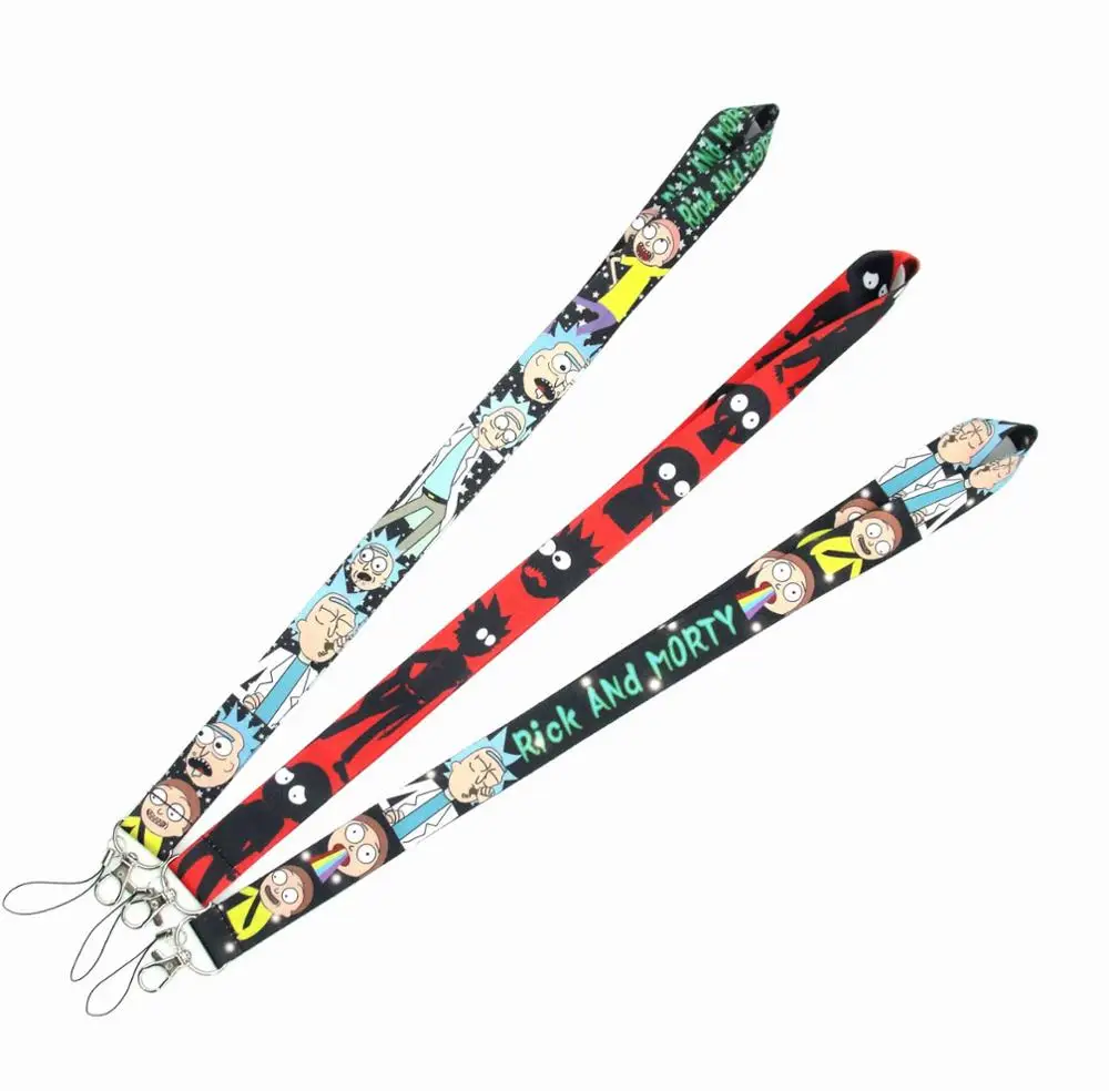 Rick /& Morty Lanyard /& Keyring Key Chain Ring Set