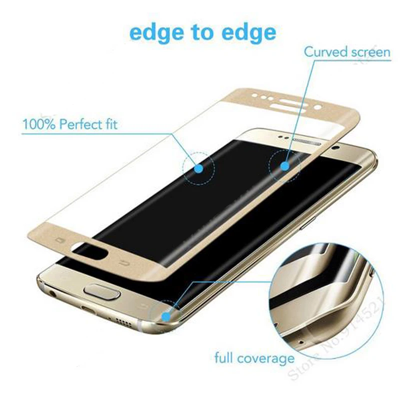 Закаленное стекло с полным покрытием для Samsung Galaxy S6 S7 Edge Plus Case S 7 6edge стеклянная