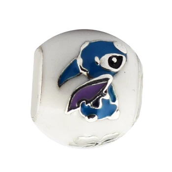 

DIY Beads for Jewelry Making Sterling-Silver-Jewelry Lilo & Stitch Bead Charms Silver 925 Berloque Perles Women