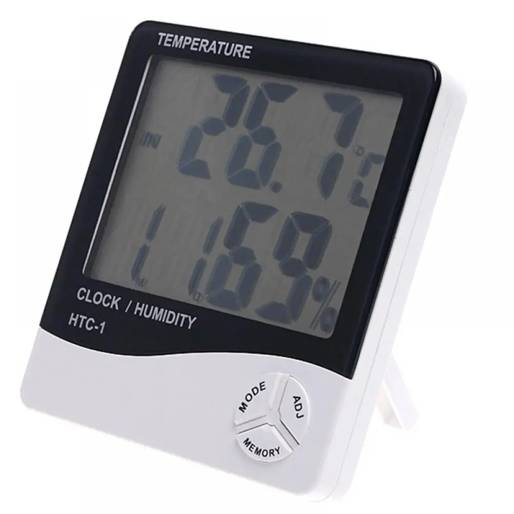 

LCD Digital Thermo-hygrometer Temperature Humidity Meter Thermometer with Clock