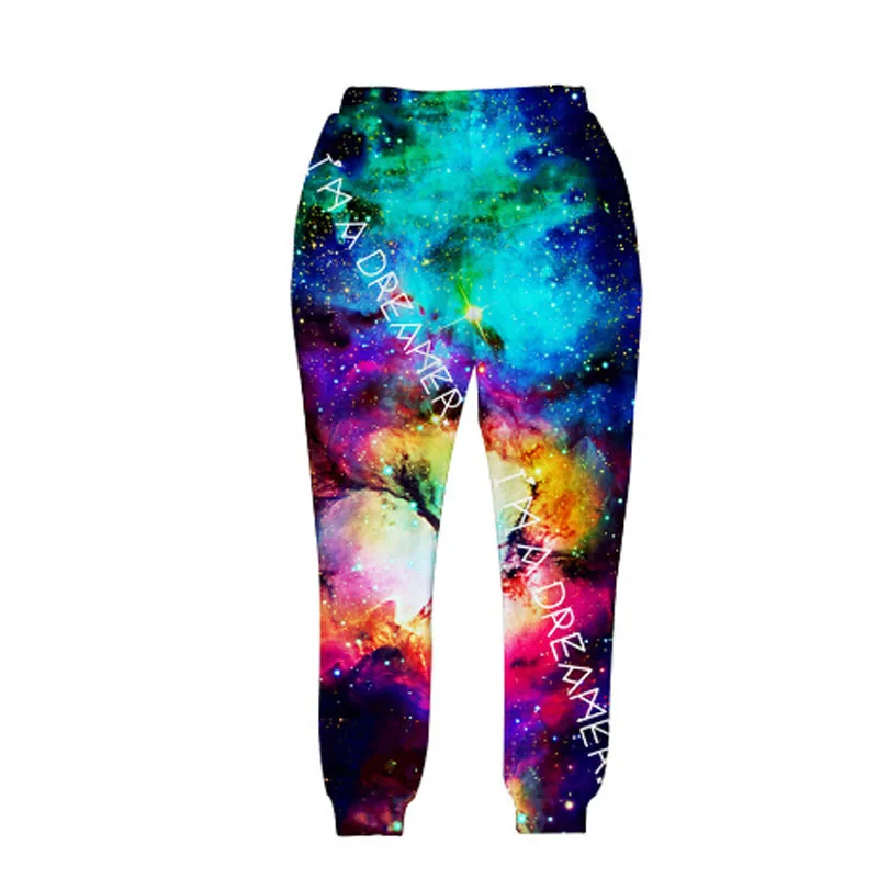 2016 new fashion sweat pants joggers pants 3D graphic print galaxy ...